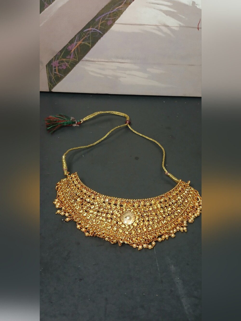 Traditional Gold-Tone Women’s Choker Necklace